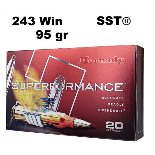 Munición Hornady 243 WIN SUPERFORMANCE SST 95 gr