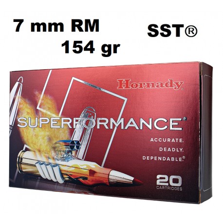 Munición Hornady 7MM Rem Mag SUPERFORMANCE SST 154 gr