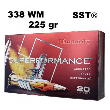 Munición Hornady 338 WM Superformance SST 225 gr
