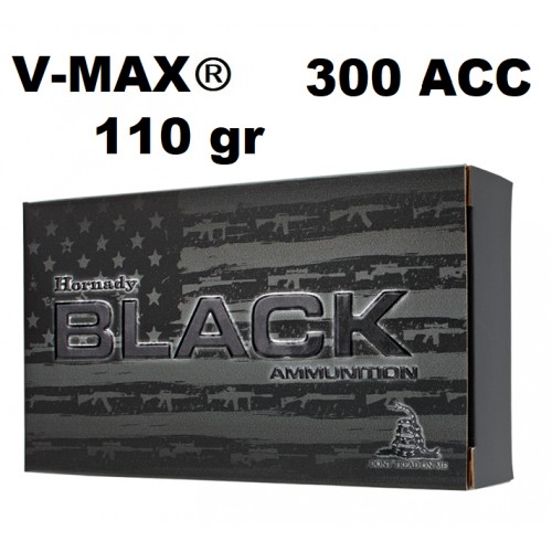 Munición Hornady 300 ACC Blackout BLACK V-Max 110 gr
