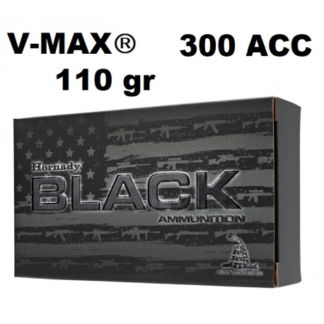 Munición Hornady 300 Blackout BLACK V-Max 110 gr