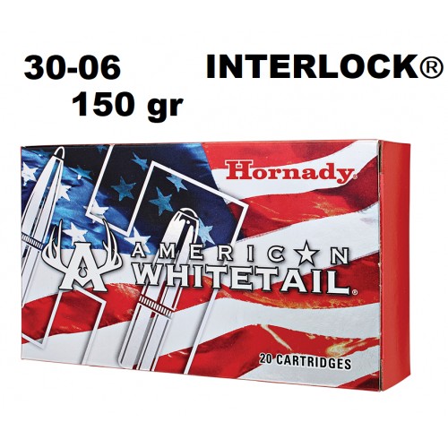 Municion Hornady 30-06 WHITETAIL INTERLOCK 150 gr