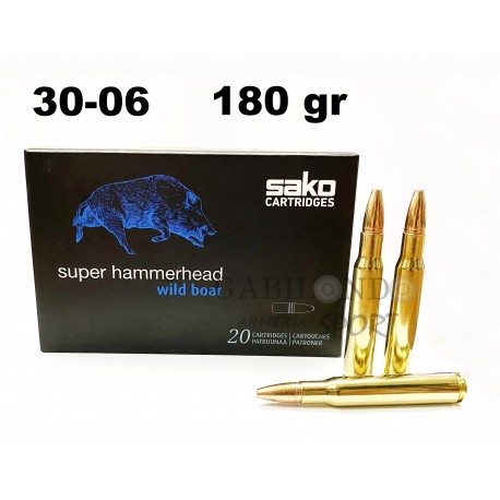 Municion Sako Cal.30-06 Super Hammerhead 180 gr