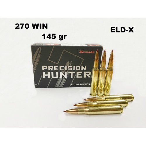 Munición Hornady 270 Win PRECISION HUNTER ELD-X 145 gr