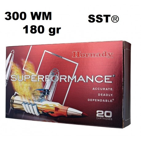 Munición Hornady 300 WM SUPERFORMANCE SST 180 gr