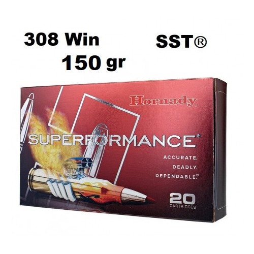 Munición Hornady 308 Win SUPERFORMANCE SST 150 gr