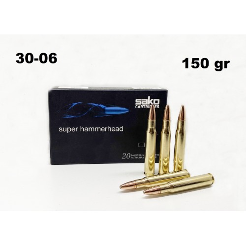 Municion Sako Cal.30-06 Super Hammerhead 150 gr