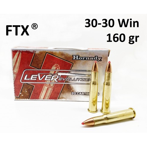 Munición Hornady 30-30 Win FTX LEVER REVOLUTION 160 gr