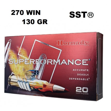 Munición Hornady 270 WIN SUPERFORMANCE SST 130 gr