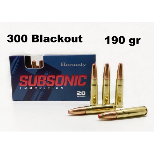 Munición Hornady Cal.300 Blackout 190 gr SUBSONIC