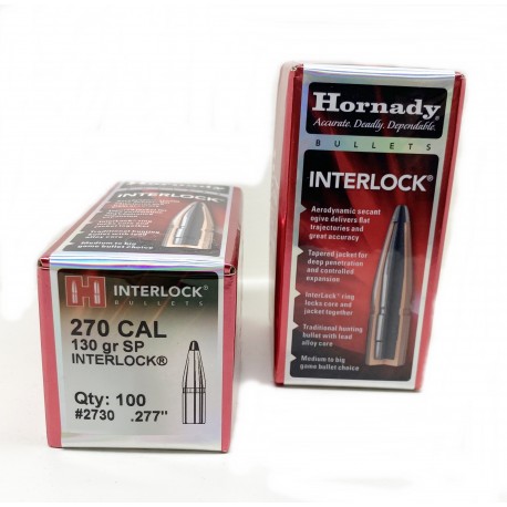 Plomos Hornady Cal.6,5MM 140gr SP INTERLOCK (100 unds)