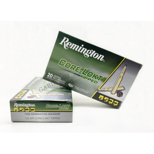 Munición Remington 7 MM RM Core Lokt Tipped de 150 gr