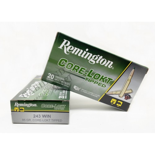 Munición Remington 243 Win Core Lokt Tipped de 95 gr