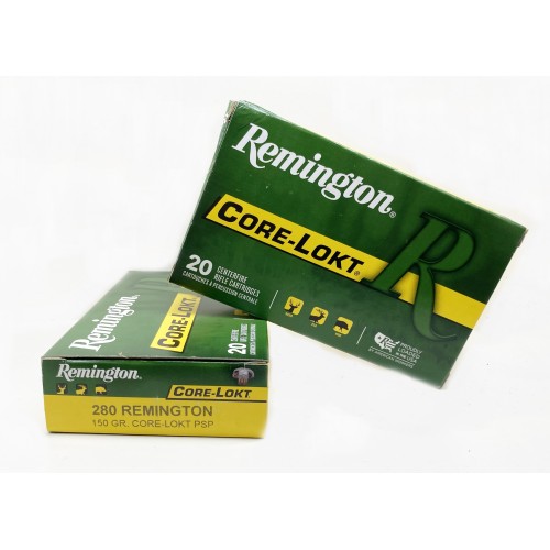 Munición Remington 280 Rem Core Lokt de 150 gr