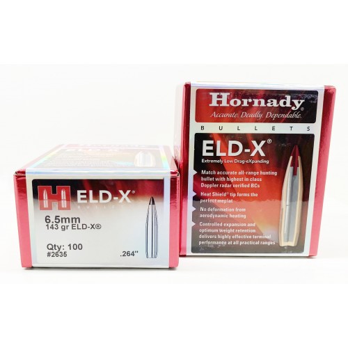 Plomos Hornady Cal.6,5mm ELD-x 143 gr (100 unds)
