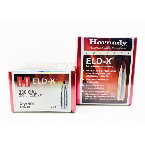 Plomos Hornady Cal.338 ELD-X 230gr (100 unds)