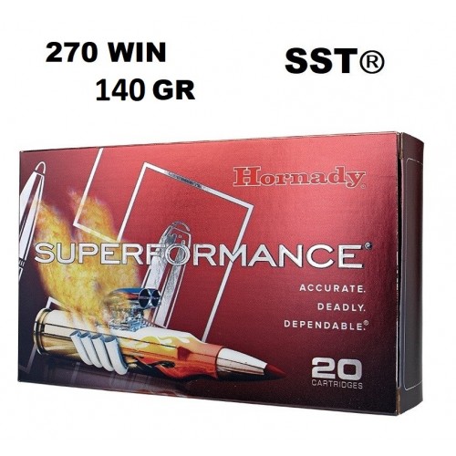 Munición Hornady 270 WIN SUPERFORMANCE SST 140 gr