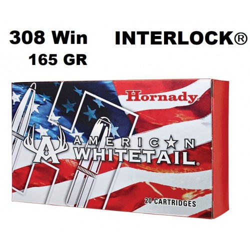 Municion Hornady 308 Win WHITETAIL INTERLOCK 165 gr
