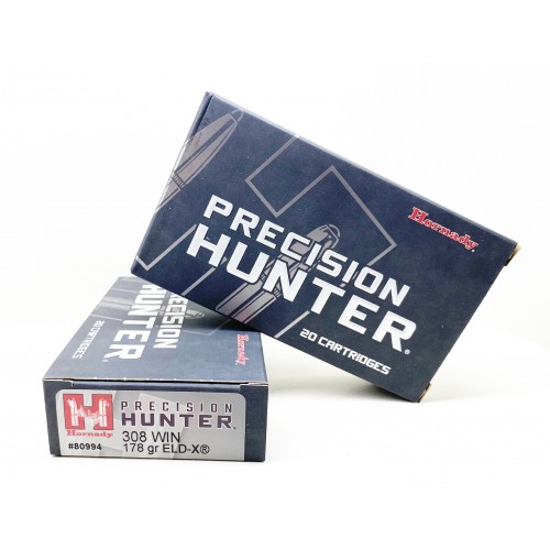 Munición Hornady 308 Win PRECISION HUNTER ELD-X 178 gr