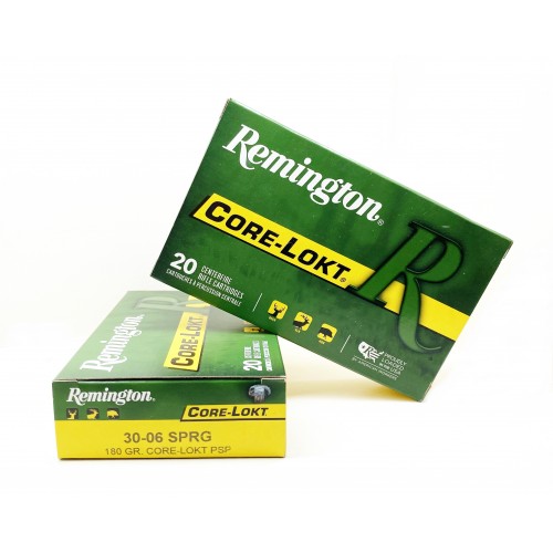 Munición Remington 30-06 SPR Core Lokt de 180 gr