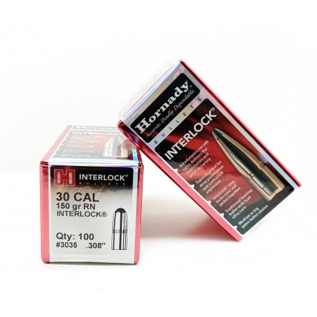 Plomos Hornady Cal30 180gr. SP INTERLOCK (100 unds)