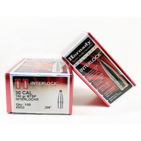 Plomos Hornady Cal.30 BTSP 150gr (100 unds)