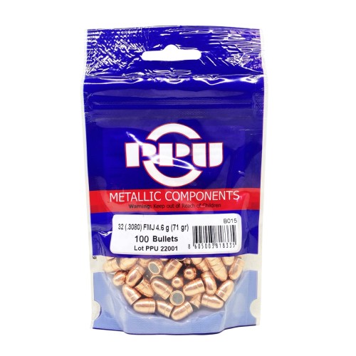 Puntas PPU Cal. 32 FMJ 71 Gr