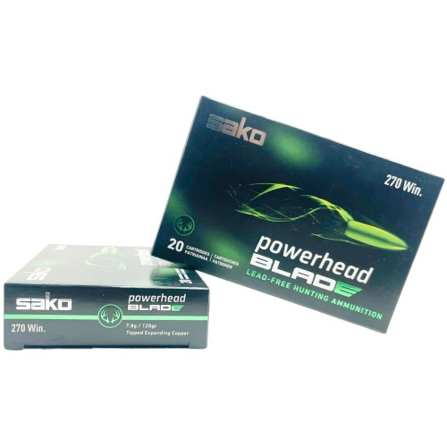 Munición Sako Cal.270 WM Powerhead Blade de 120 Gr
